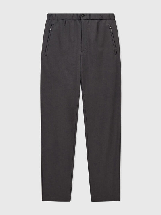 Grey cotton trousers - 1