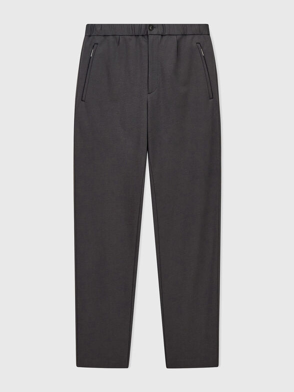 Grey cotton trousers - 1