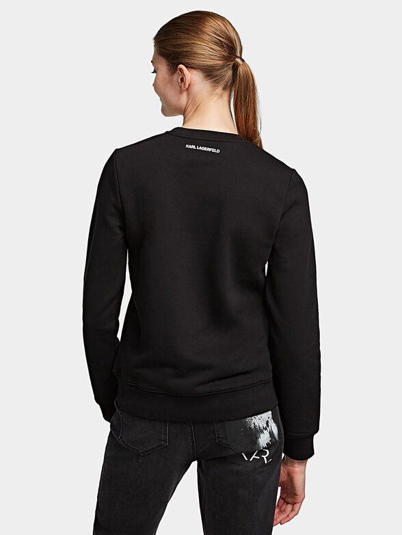 Cotton sweatshirt with artistic print - 4