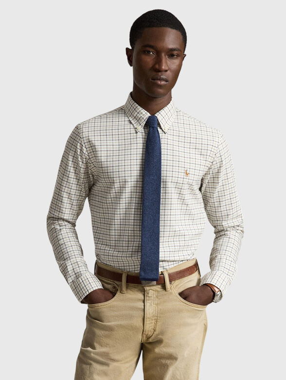Long-sleeved checkered shirt - 1