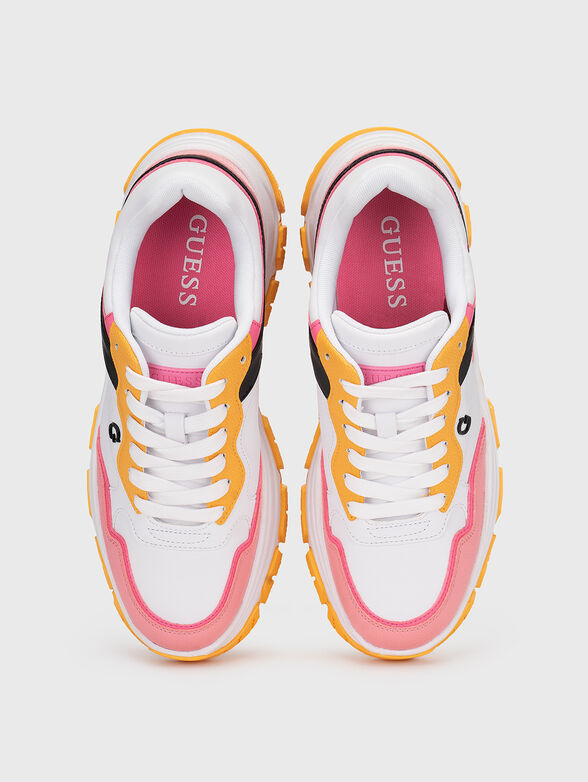 Colorblock sneakers in white  - 6