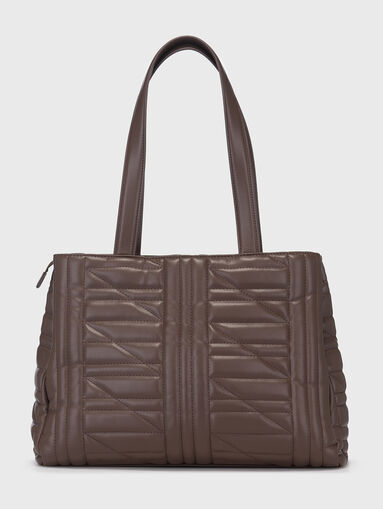 Black bag with quilted effect and logo - 3