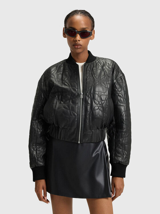 Бомбър яке от естествена кожа - 1