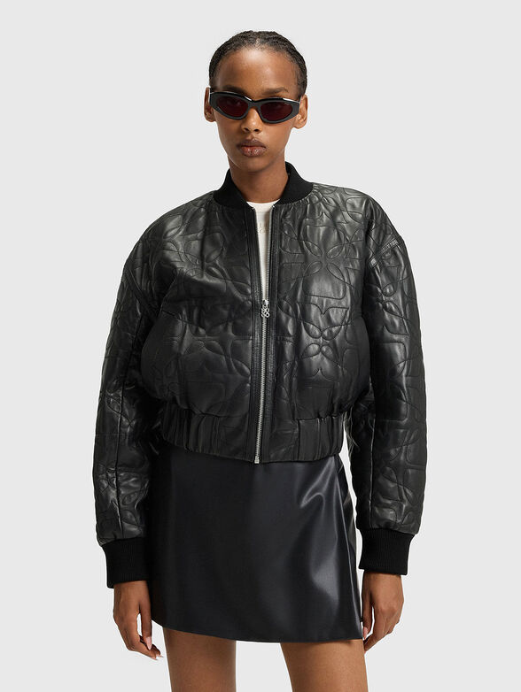 Leather bomber jacket - 1