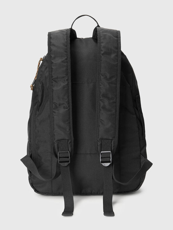 Black backpack with logo detail - 2