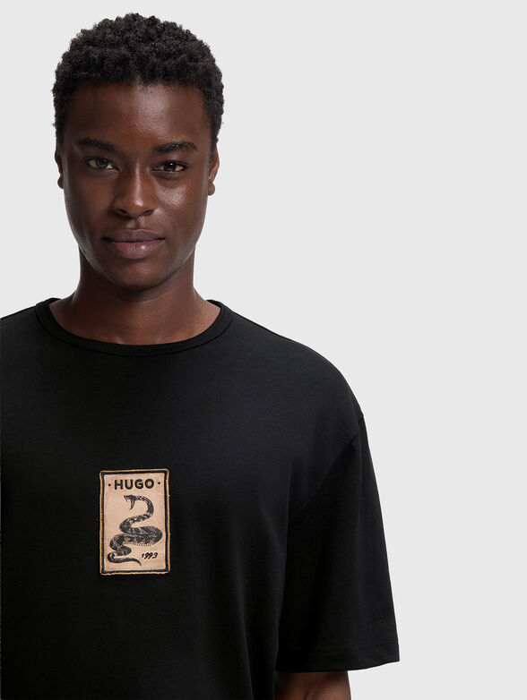Cotton T-shirt with embroidery  - 4
