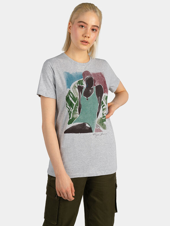 FELICITY Cotton grey t-shirt - 1