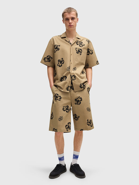 Floral print baggy fit shorts - 4