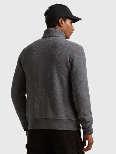 Gray zip up vest - 3