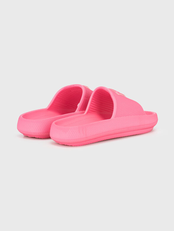Pink slippers with triangular logo  - 3