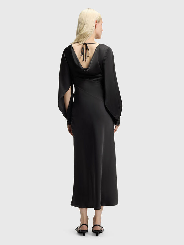 KAWINE midi satin dress with slit - 2
