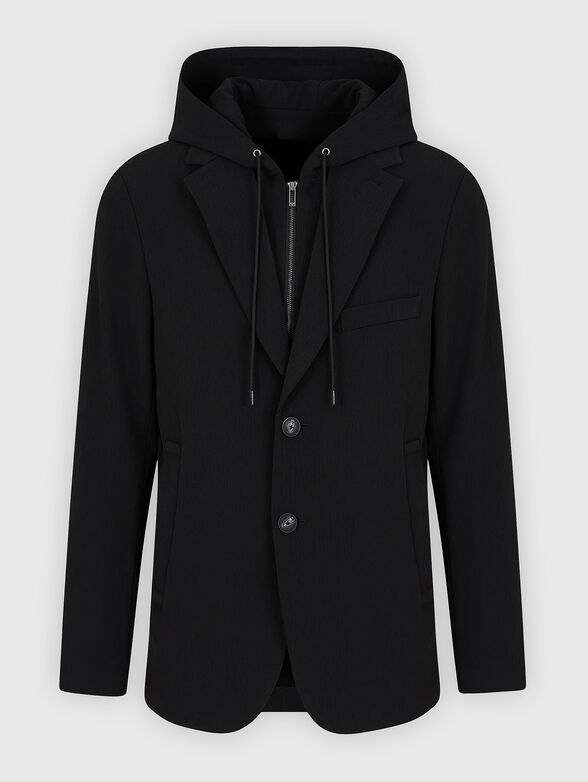 Hooded single-breasted blazer - 4
