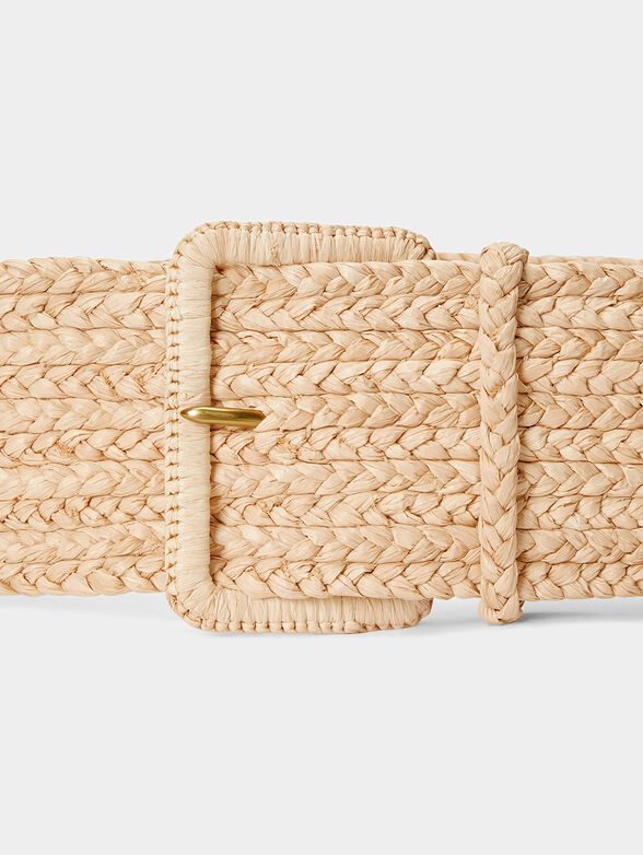 Raffia wide belt - 2