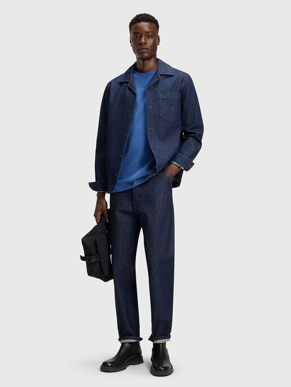 Denim jacket with classic collar - 2