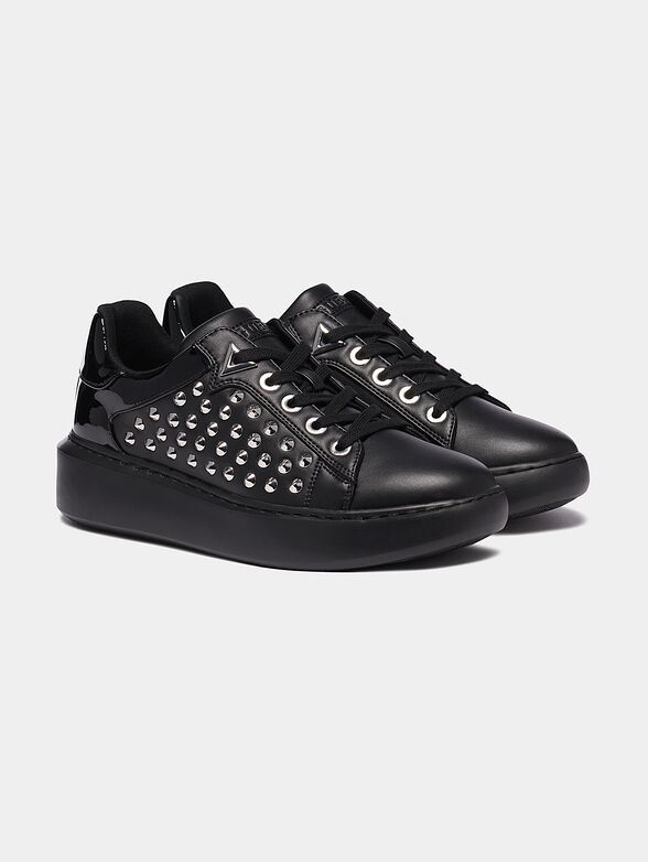 BRANDYN Black sneakers with stud applications - 2