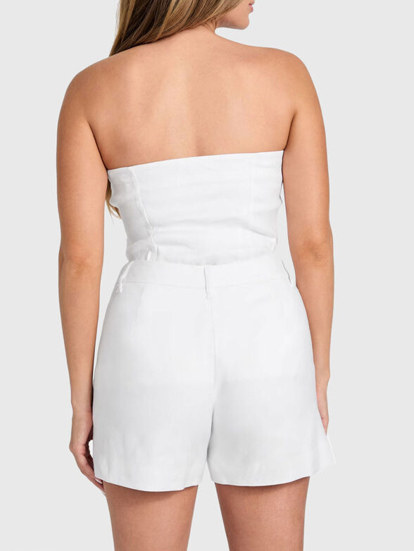 ISABEAU high-waisted linen shorts - 2