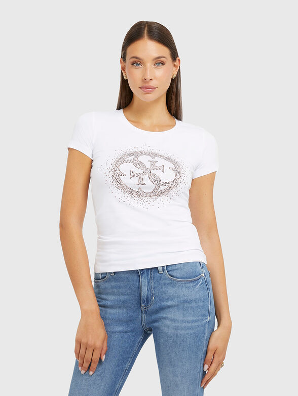 T-shirt with rhinestone detail - 1
