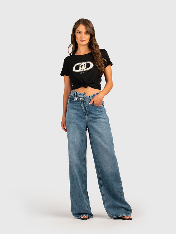 Cotton T-shirt with logo - 2