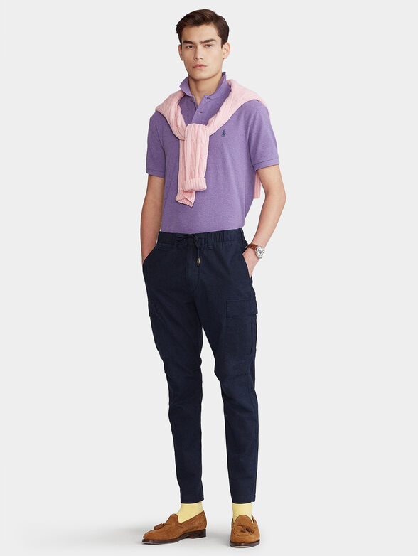 Polo shirt in purple color - 4