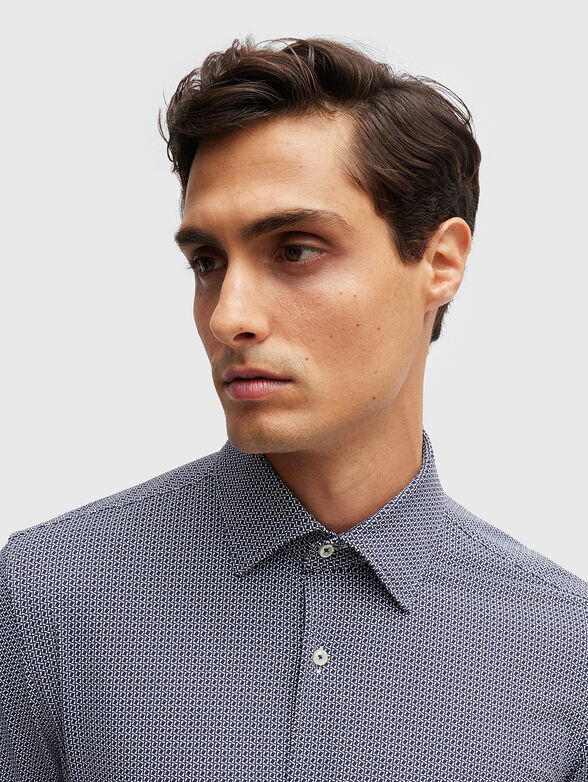 Slim shirt with geometric print - 4