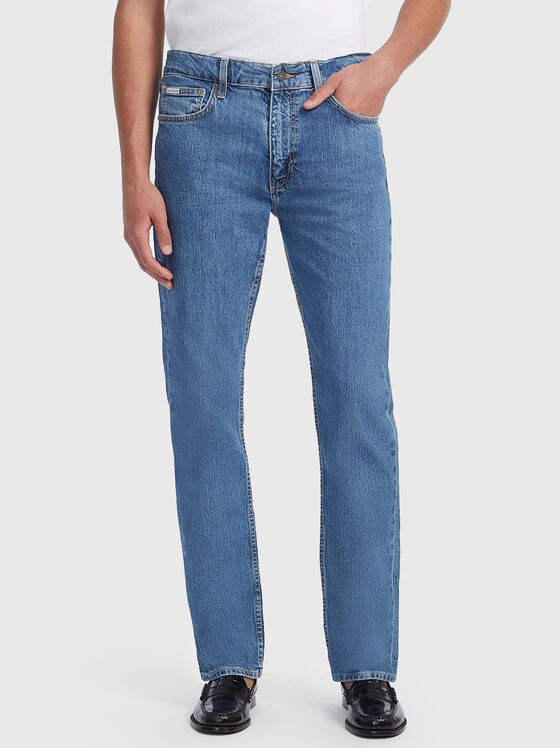 Straight blue jeans - 1