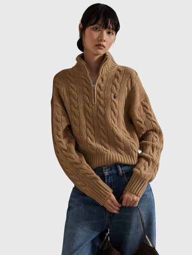 Cashmere-blend sweater with zip - 5