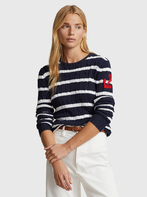 Sweater with contrast embroidery  - 1