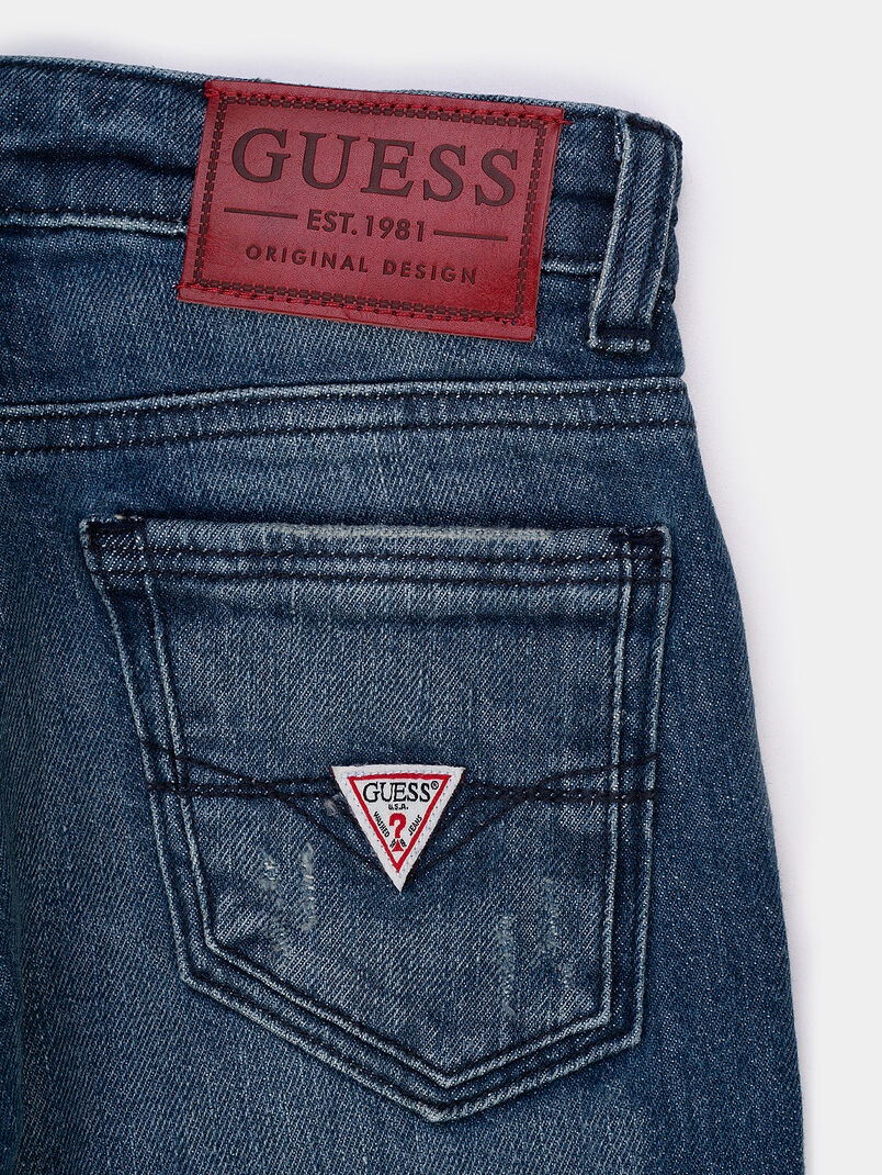 Skinny jeans with triangular logo patch - 3