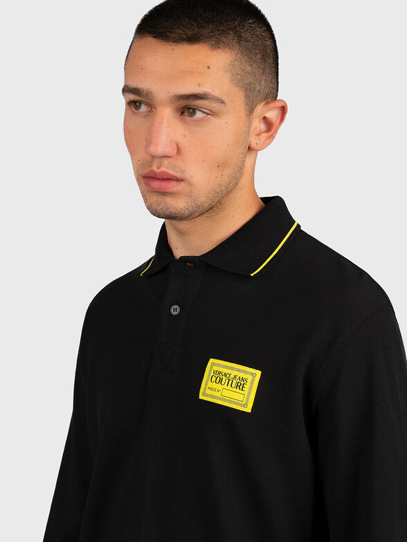 Polo shirt with long sleeves and logo detail - 2