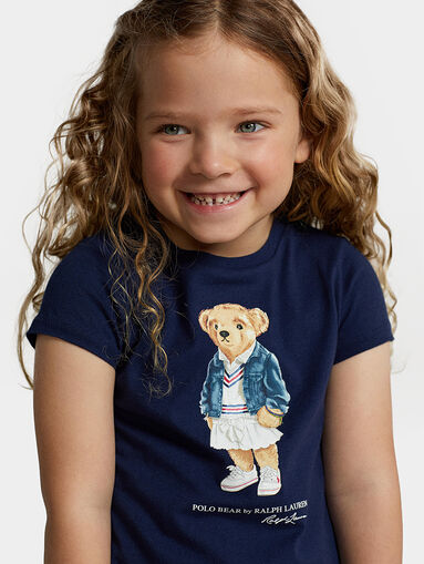 Polo Bear printed blue dress - 5
