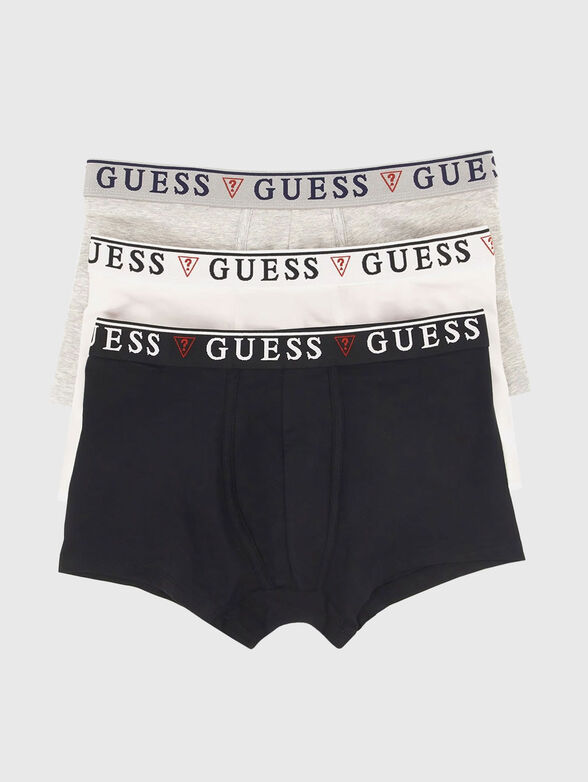 Set of three cotton boxer shorts - 1