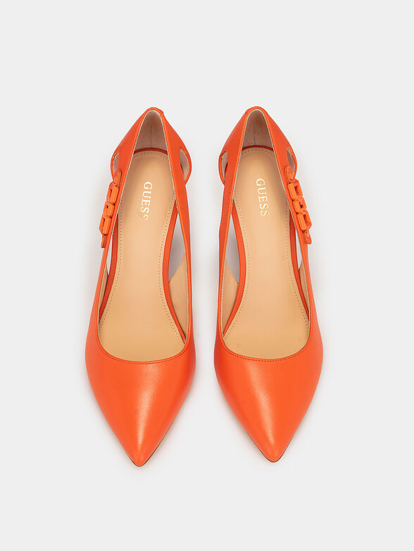 GABBI leather shoes with metal accent - 6