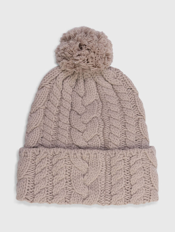 Wool cap with contrast logo detail - 2