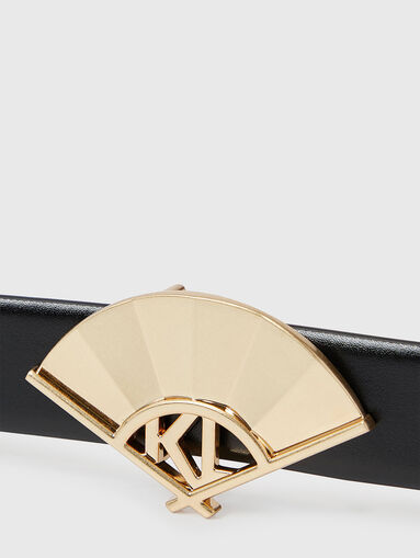 K/ARCHIVE leather belt with accent logo buckle - 5