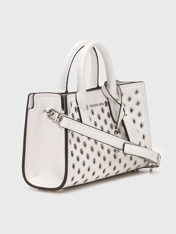 Leather crossbody bag with logo - 4