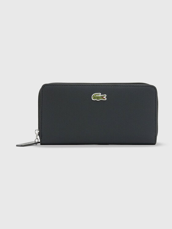 Black wallet with logo detail - 1