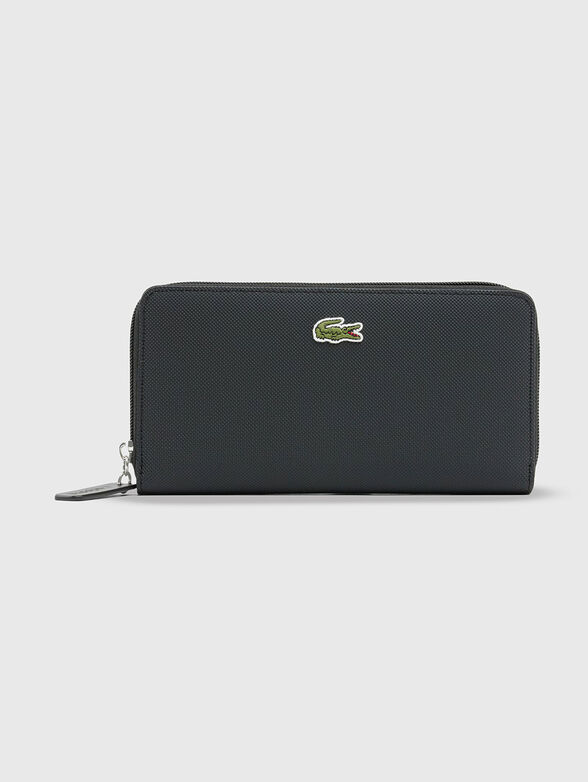 Black wallet with logo detail - 1