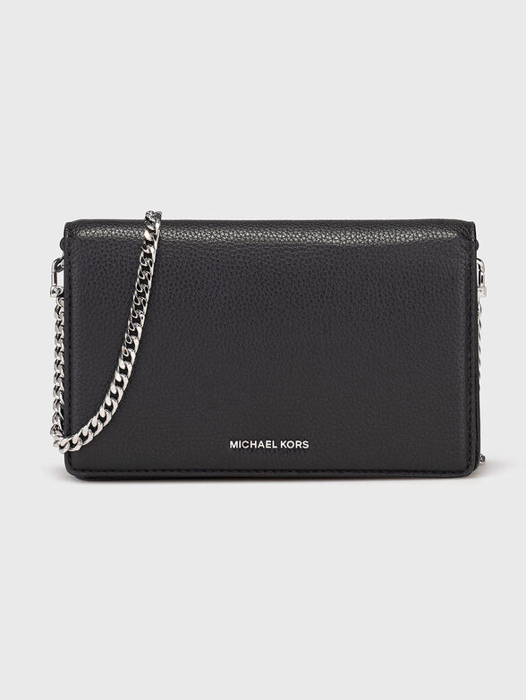 Leather crossbody bag with logo - 1