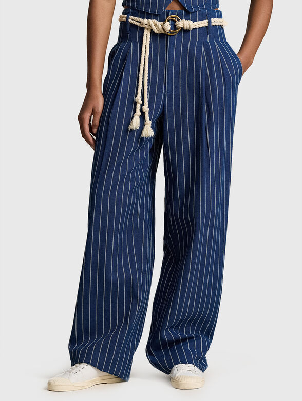 EVAN stripe trousers wide-leg - 1