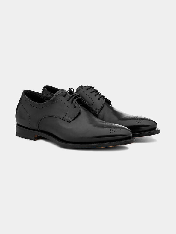 Black leather Derby shoes - 2