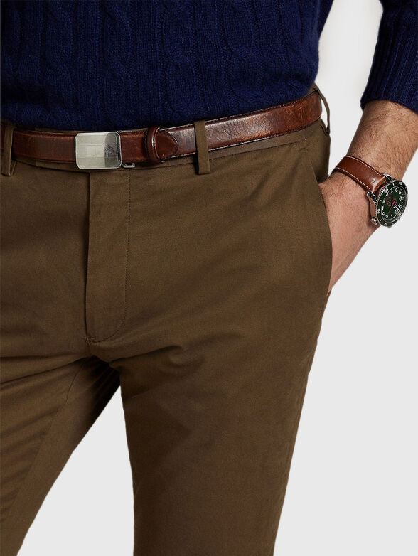 Slim fit brown chino pants - 3