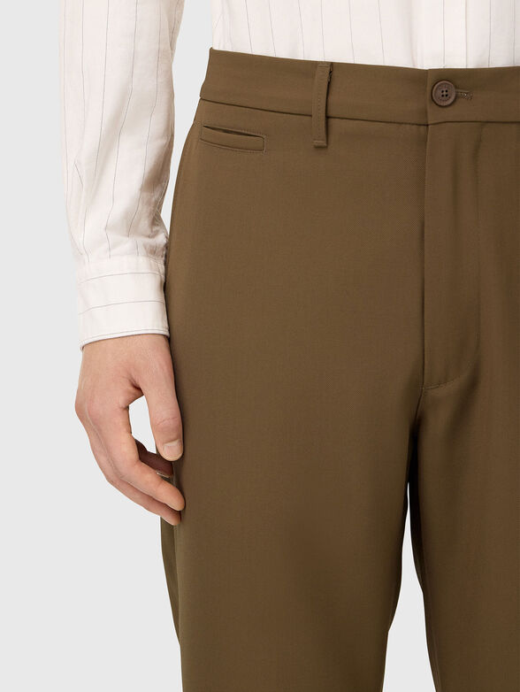 Wool blend trousers  - 3
