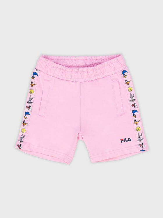 LAER pink  shorts with characters from Looney Tunes - 1