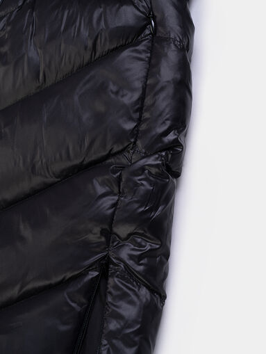 Black hooded down jacket - 5