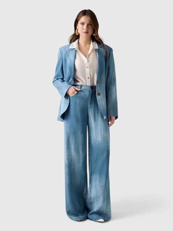 High waisted jeans style pants - 4