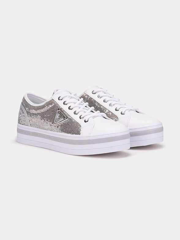 Sport shoes with silver sequins - 2