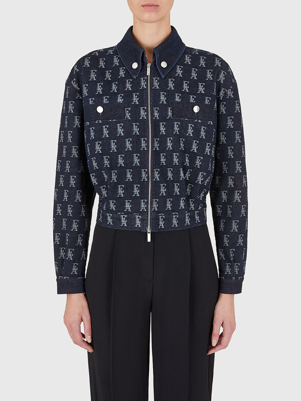 Monogram denim jacket - 1