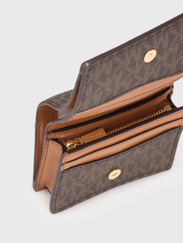 Wallet with logo print and gold details - 4