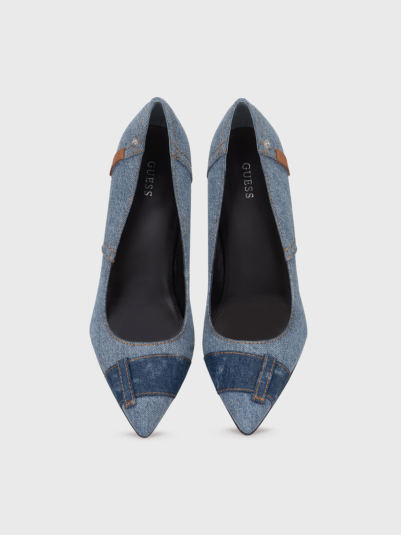 Guess denim heels cheap