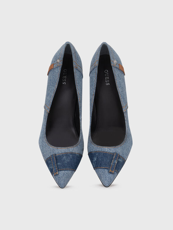 AVEL heeled shoes with denim texture - 6